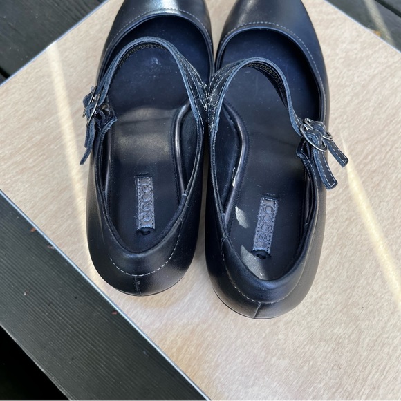 Ecco Pearl Mary Jane Double Strap Heeled Shoe Sz 38 - Picture 13 of 16